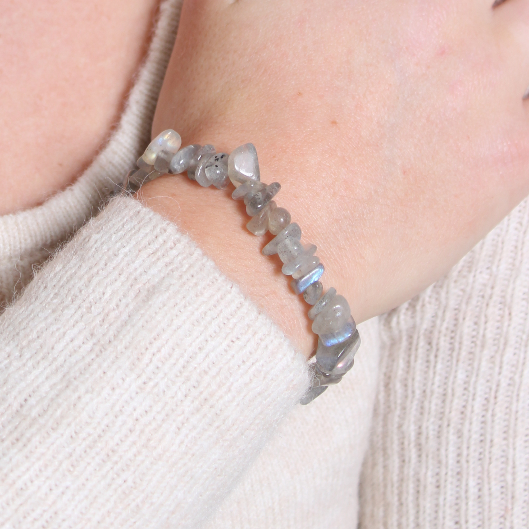 Labradorite Crystal Chipstone Bracelet
