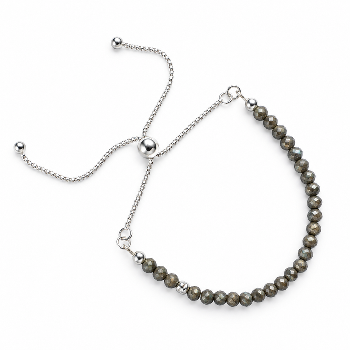 Labradorite & Sterling Silver Adjustable Bracelet