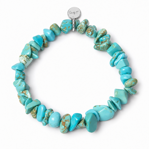 Turquoise Crystal Chipstone Bracelet