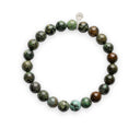 African Turquoise & Sterling Silver Charm Bracelet