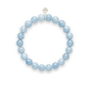 Aquamarine & Sterling Silver Charm Bracelet