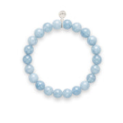 Aquamarine & Sterling Silver Charm Bracelet