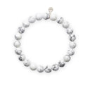 Howlite & Sterling Silver Charm Bracelet