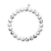 Howlite & Sterling Silver Charm Bracelet