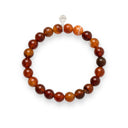Red Onyx & Sterling Silver Charm Bracelet