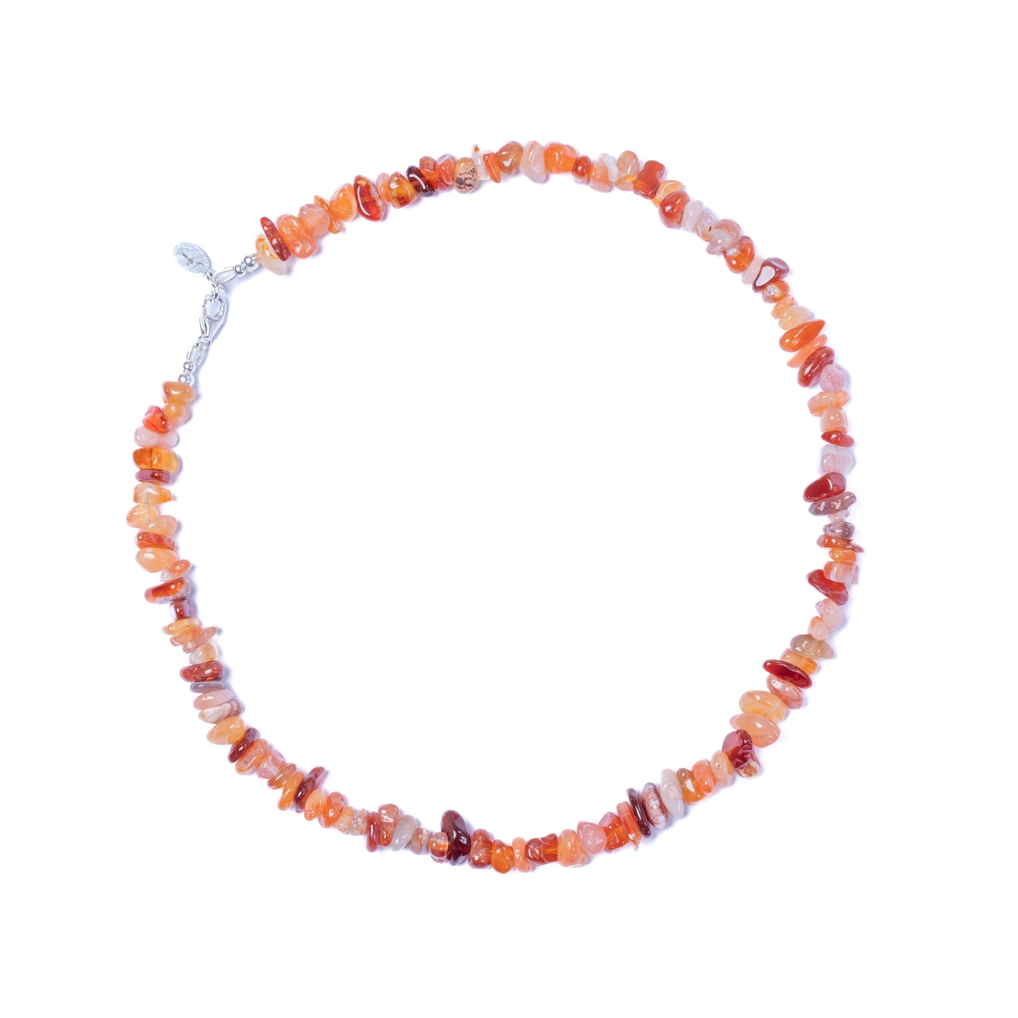 Carnelian Crystal Chipstone Necklace