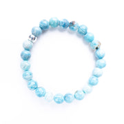 Larimar Calming Energy Round Gemstone Bracelet