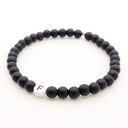 Limited Edition | Black Agate Initial Beads Bracelet