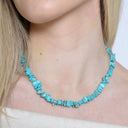 Turquoise Crystal Chipstone Necklace
