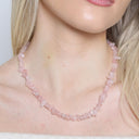 Rose Quartz Crystal Chipstone Necklace