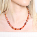 Carnelian Crystal Chipstone Necklace