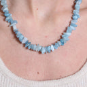 Aquamarine Crystal Chipstone Necklace