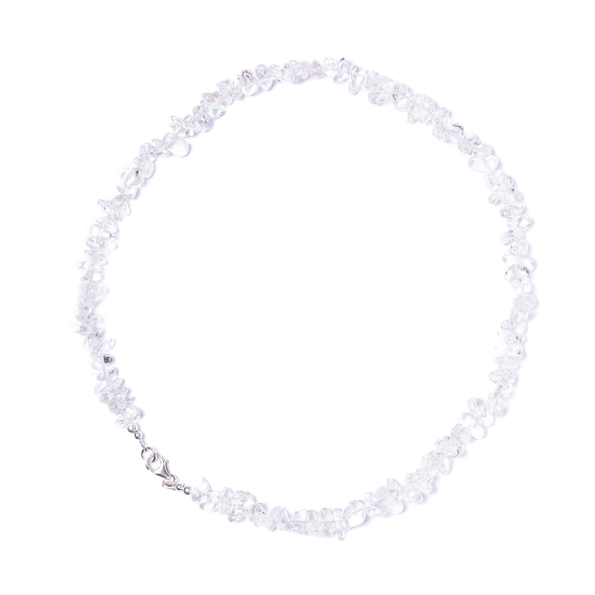 Clear Quartz Crystal Chipstone Necklace