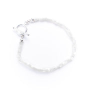 Moonstone & Sterling Silver T-Bar Bracelet