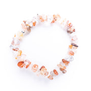 Carnelian & Quartz Chipstone Bracelet