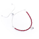 ❤️ Heart Strong | Garnet & Sterling Silver Love Bracelet