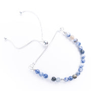 Sodalite & Sterling Silver Adjustable Bracelet