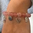 Cracked Carnelian Confidence Round Gemstone Bracelet