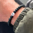Limited Edition | Black Agate Initial Beads Bracelet