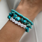 Turquoise Sweetie Stone & Sterling Silver T-Bar Bracelet