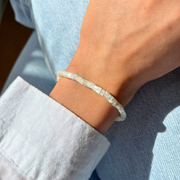 Moonstone Sweetie Stone & Sterling Silver T-Bar Bracelet