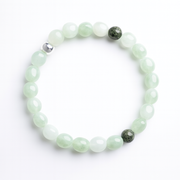 Natural Jade and Aventurine round gemstone bracelet by Sandy T – luck and prosperity