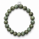 African Turquoise & Sterling Silver Charm Bracelet