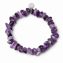 Amethyst Crystal Chipstone Bracelet with a blank silver tag