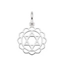 Sterling Silver Chakra Charm — Heart, with an upright silver jump ring