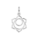 Sterling Silver Chakra Charm — Sacral, with an upright silver jump ring