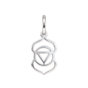 Sterling Silver Chakra Charm — Third Eye, with an upright silver jump ring
