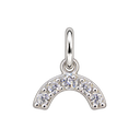 CZ Rainbow Charm in Sterling Silver, with an upright silver jump ring