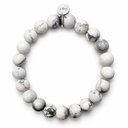 Howlite & Sterling Silver Charm Bracelet