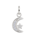 Sterling Silver Moon Charm — Moon, with an upright silver jump ring