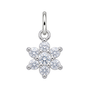 Sterling Silver Star Charm — Star, with an upright silver jump ring