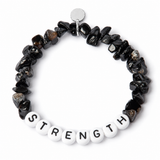 Onyx Personalised White Letter Chipstone Bracelet