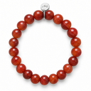 Red Onyx & Sterling Silver Charm Bracelet
