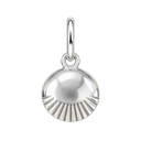 Sunray Disc Charm in Sterling Silver, with an upright silver jump ring