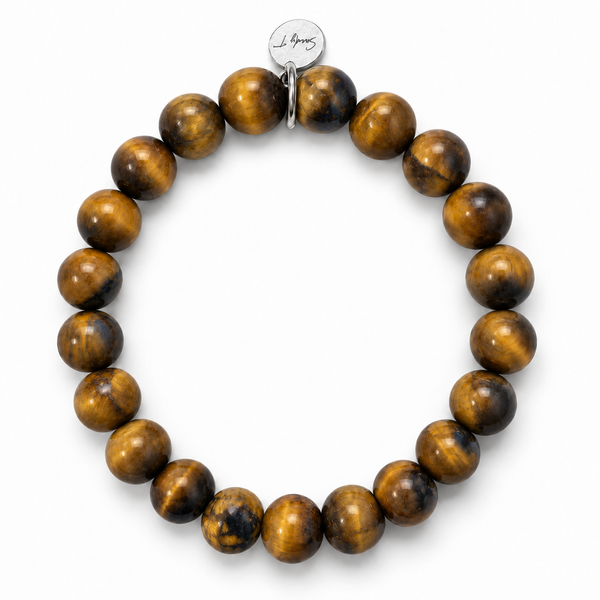 Tiger’s Eye & Sterling Silver Charm Bracelet