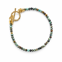 Turquoise & 18K Gold-Plated Sterling Silver T-Bar Bracelet