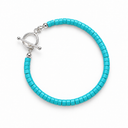 Turquoise Sweetie Stone & Sterling Silver T-Bar Bracelet