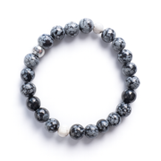 Natural Black Tourmaline round gemstone bracelet by Sandy T® – protection & grounding.