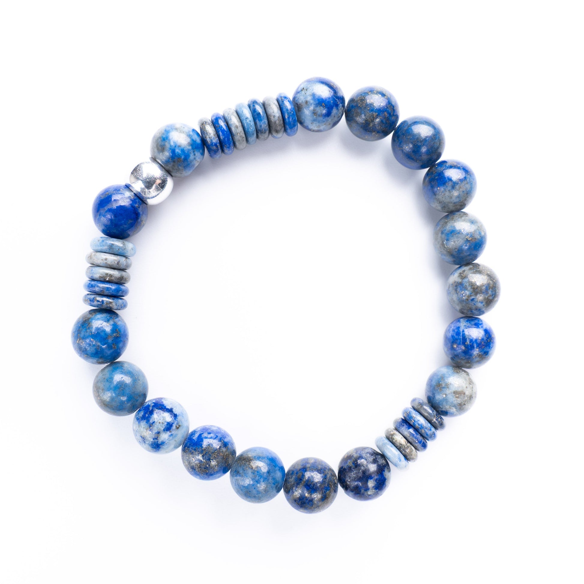 Natural Sodalite round gemstone bracelet by Sandy T – balance and clarity
